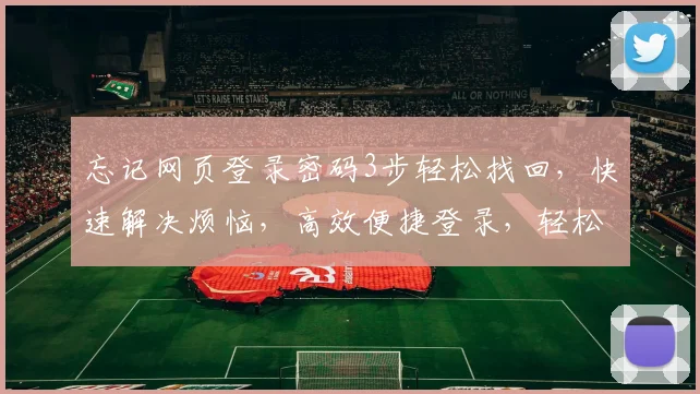 忘记网页登录密码3步轻松找回，快速解决烦恼，高效便捷登录，轻松应对